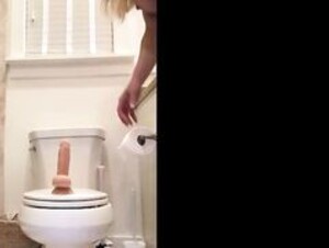 brandi love bathroom dildo riding