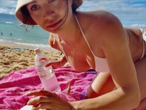 Mira Twitch Nip Slip Public Beach
