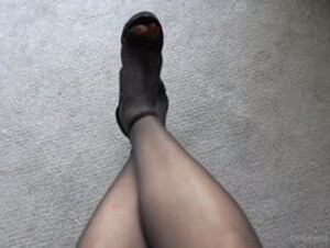 Andrea Rea Black Pantyhose & Black Panties