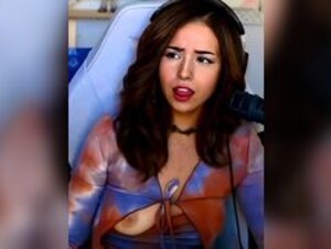 Pokimane Boobs Flash AI Enhanced