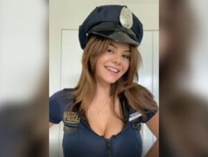 Ashley Tervort Police Cosplay Strip