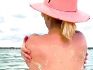 Britney Nude on The Beach and Teasing