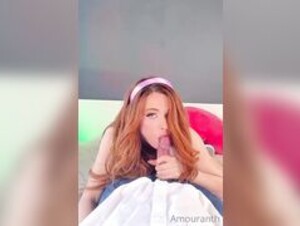 Amouranth sloppy blowjob