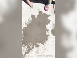 leaked onlyfans allison.parker22 driveway dildo and squirt