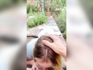 Sabrina May blowjob in the woods
