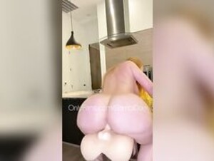 OF BambiDoe big ass girl rides dildo