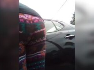 Sexy big ass on blonde teen in leggings