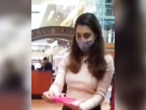 Sexy boobs on beautiful sales lady
