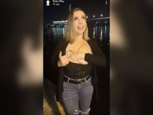 RUBY MAY Tits Outside