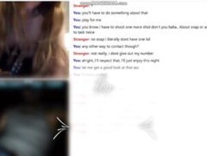 Naughty girl playing in Omegle
