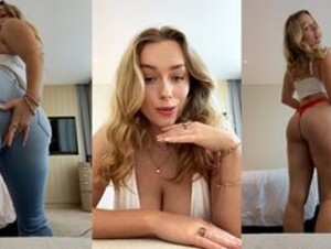 Truly Blondie shows her big boobs