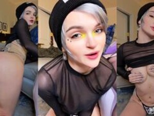 PeachJars teases in thong & hat