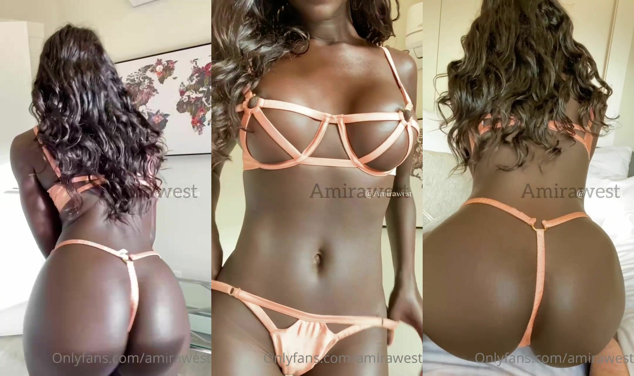 AmiraWest Tries Dildo In Sexy Lingerie Show