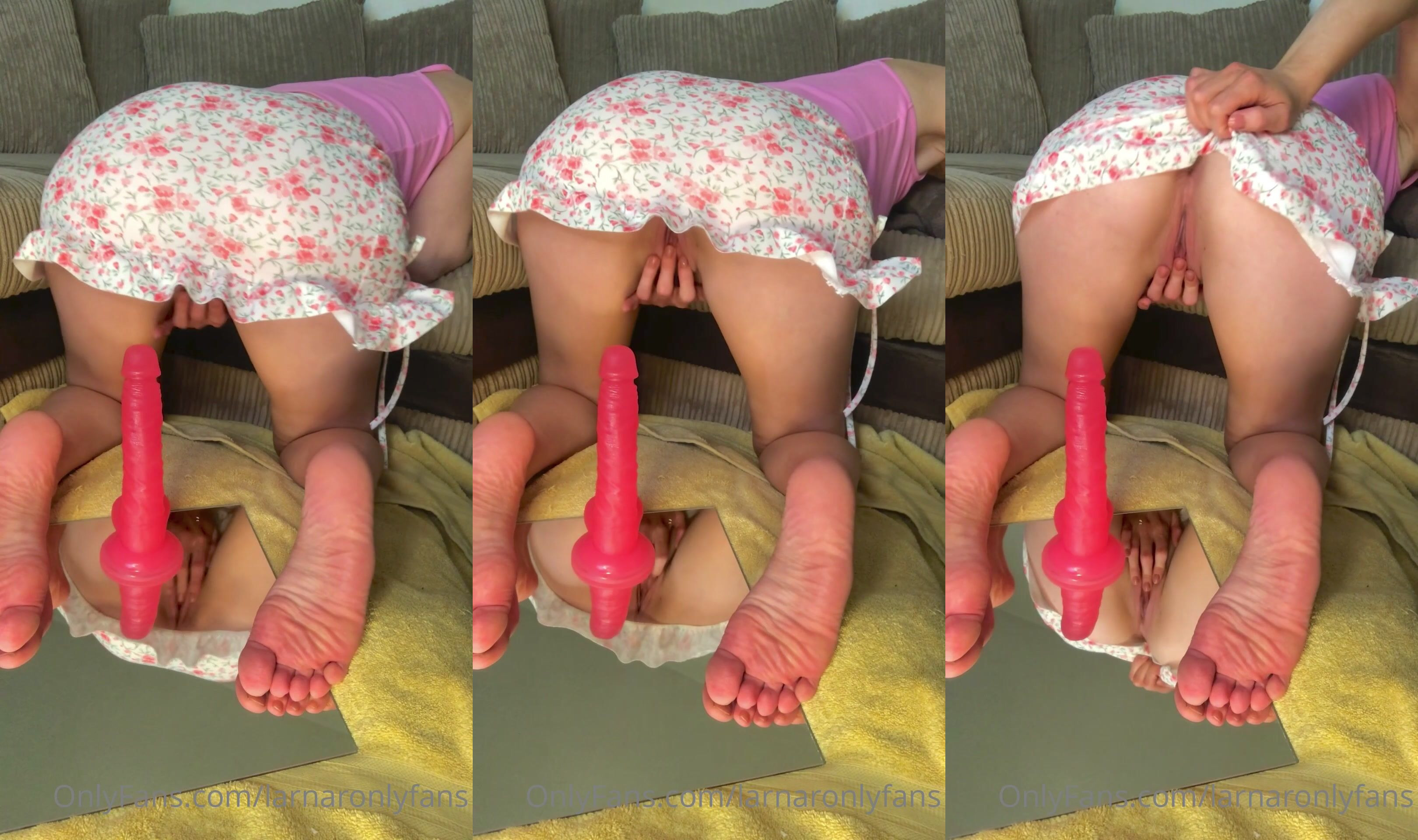 Larnaronlyfans Sits On A Big Dildo
