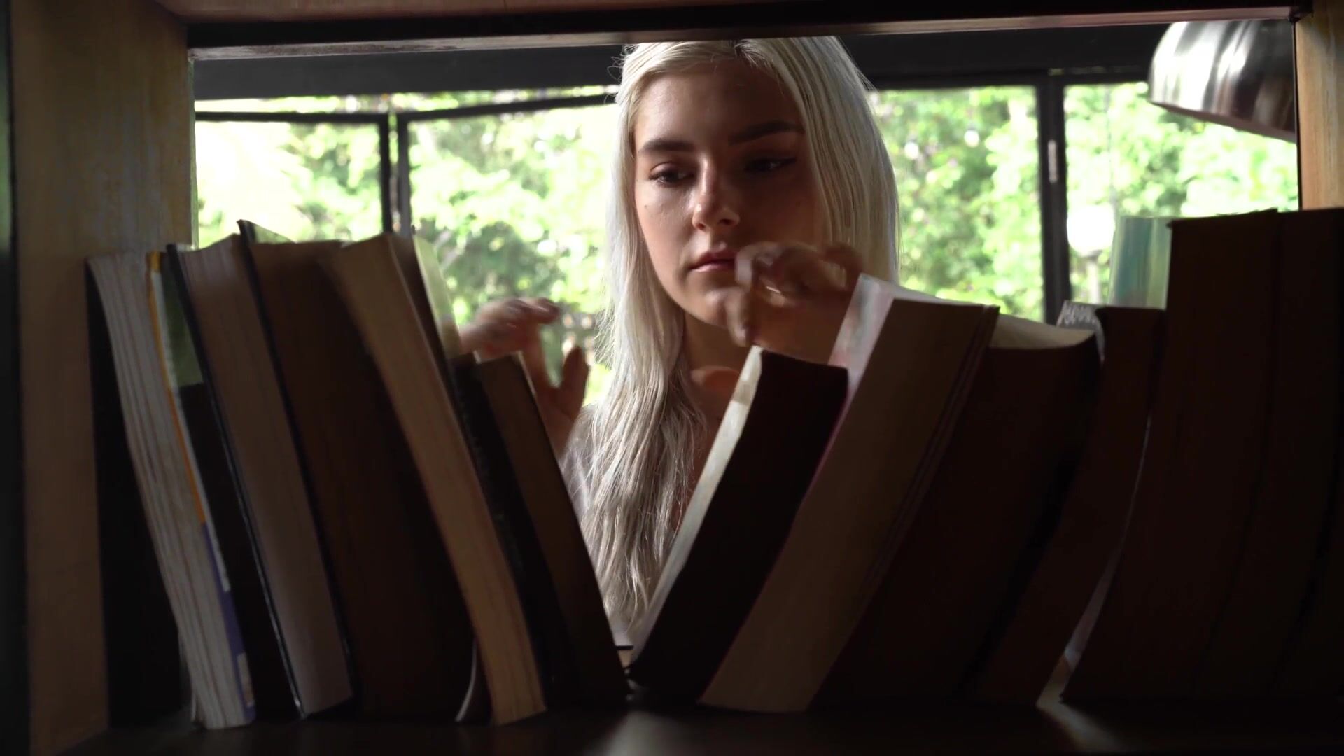 Bookworm Eva Elfie Daydreams About A Dirty Threesome