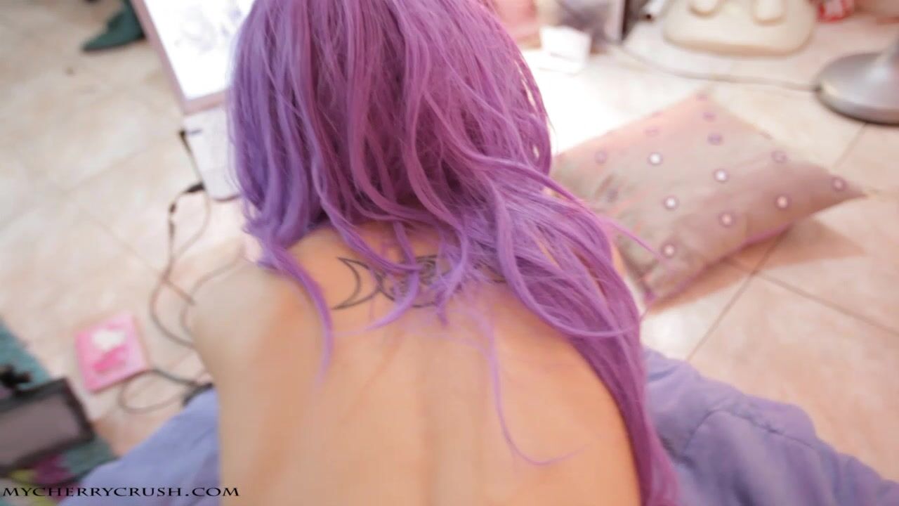 Cherrycrush Rides Her Guy's Cock Until He Feeds Her With Cum
