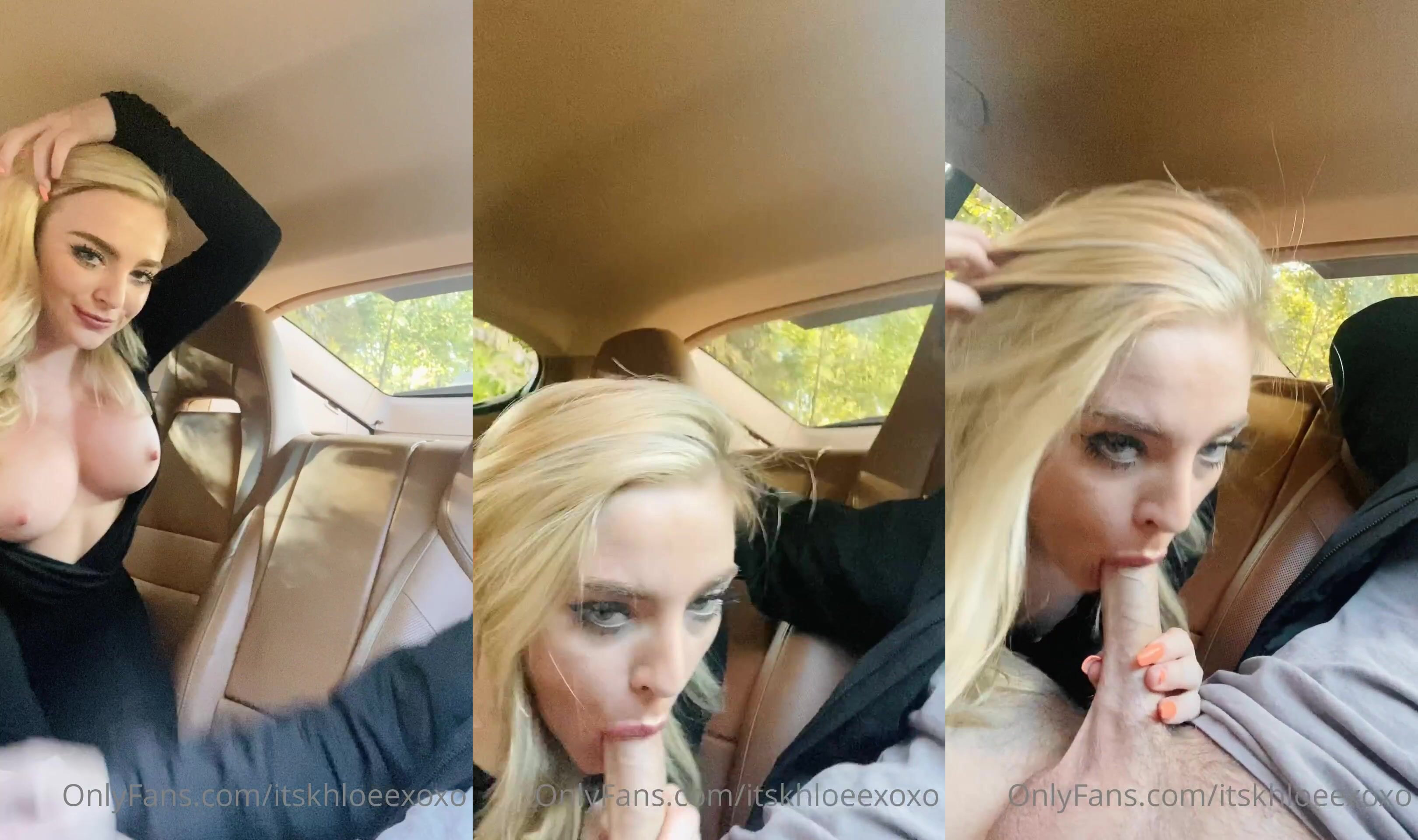 Itskhloeexoxo Gives A Blowjob In The Car