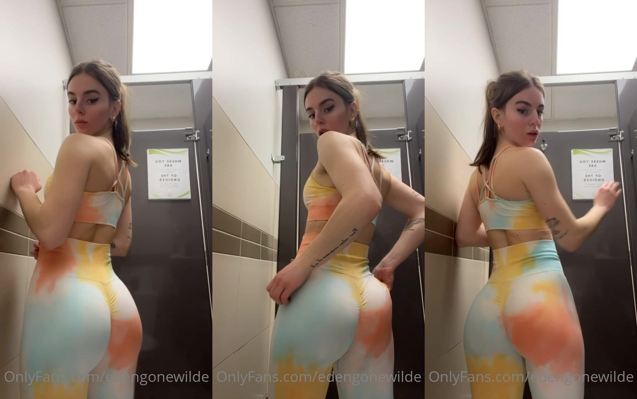 EdenGoneWilde Touches Herself In The Bathroom