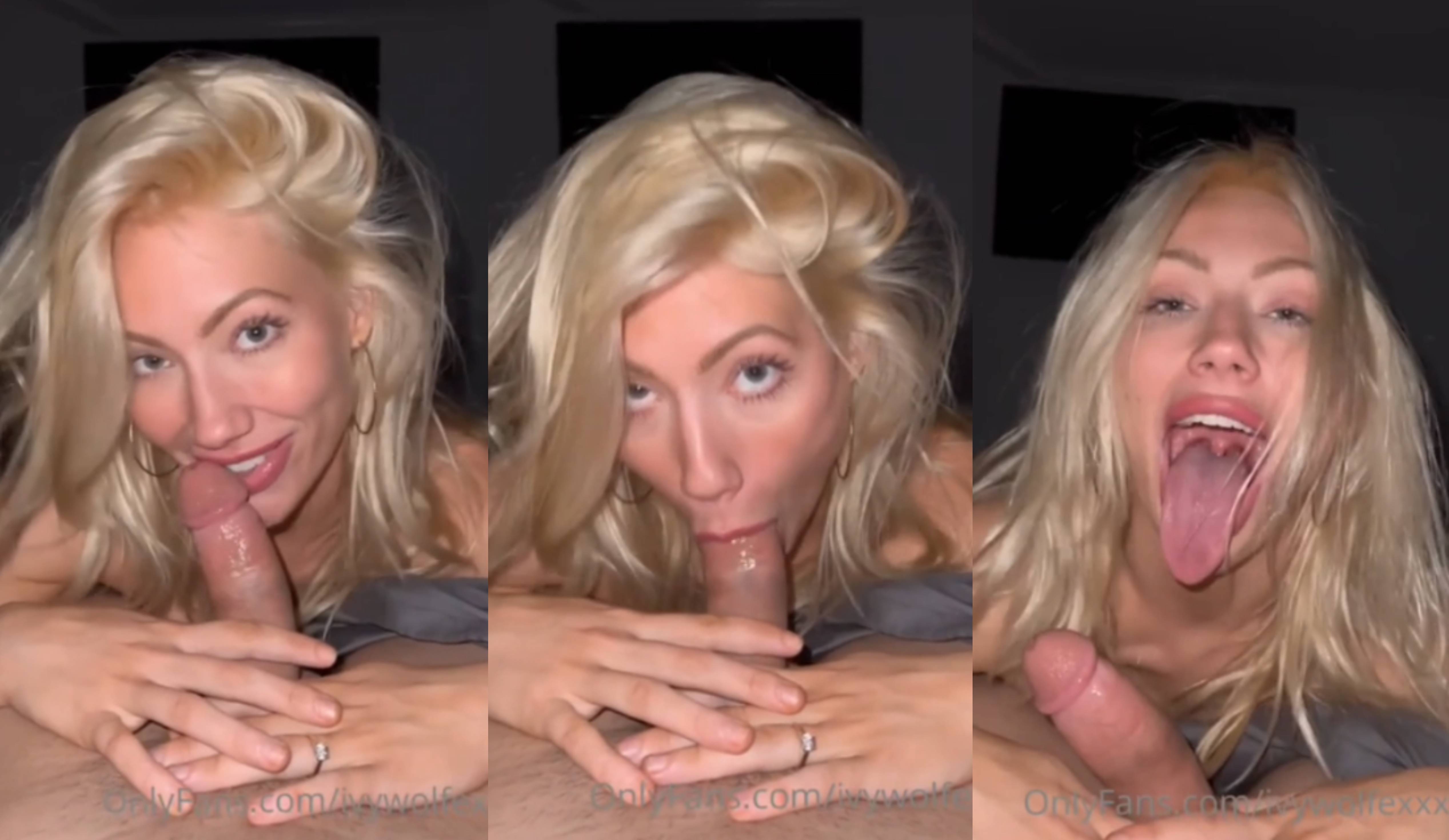 Ivy Wolfe Sucking Dick, Swallowing And Showing Tits