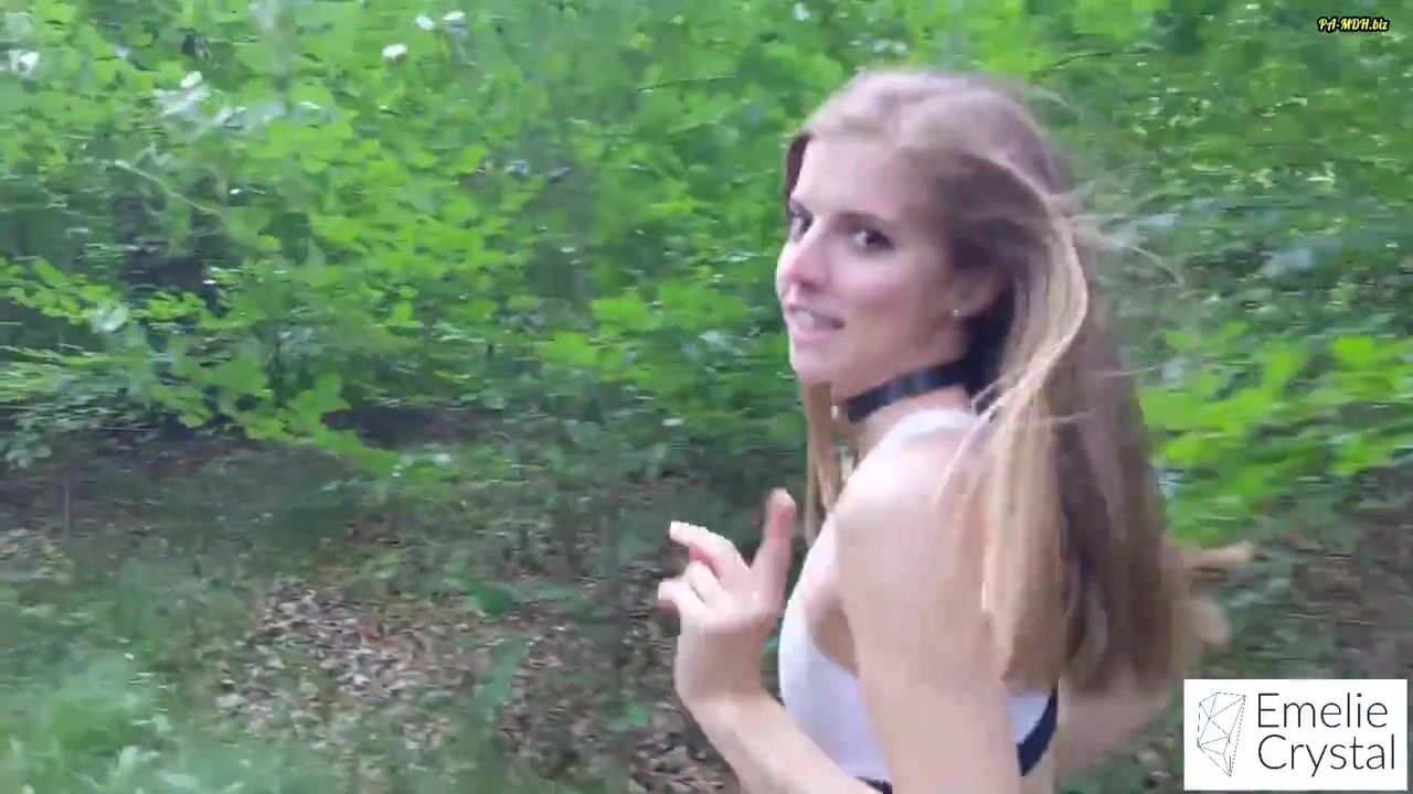 Emelie Crystal Masturbates In The Forest
