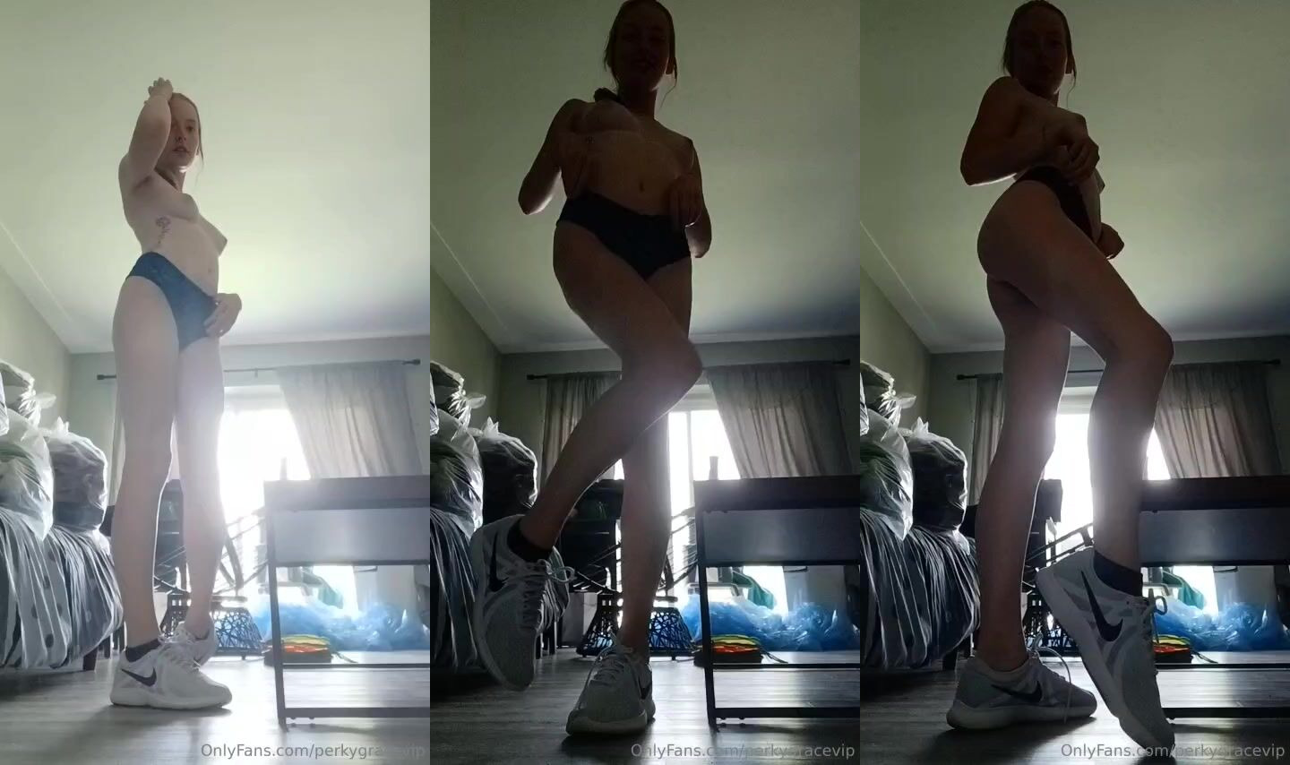 Perky Grace Gets Horny Alone At Home
