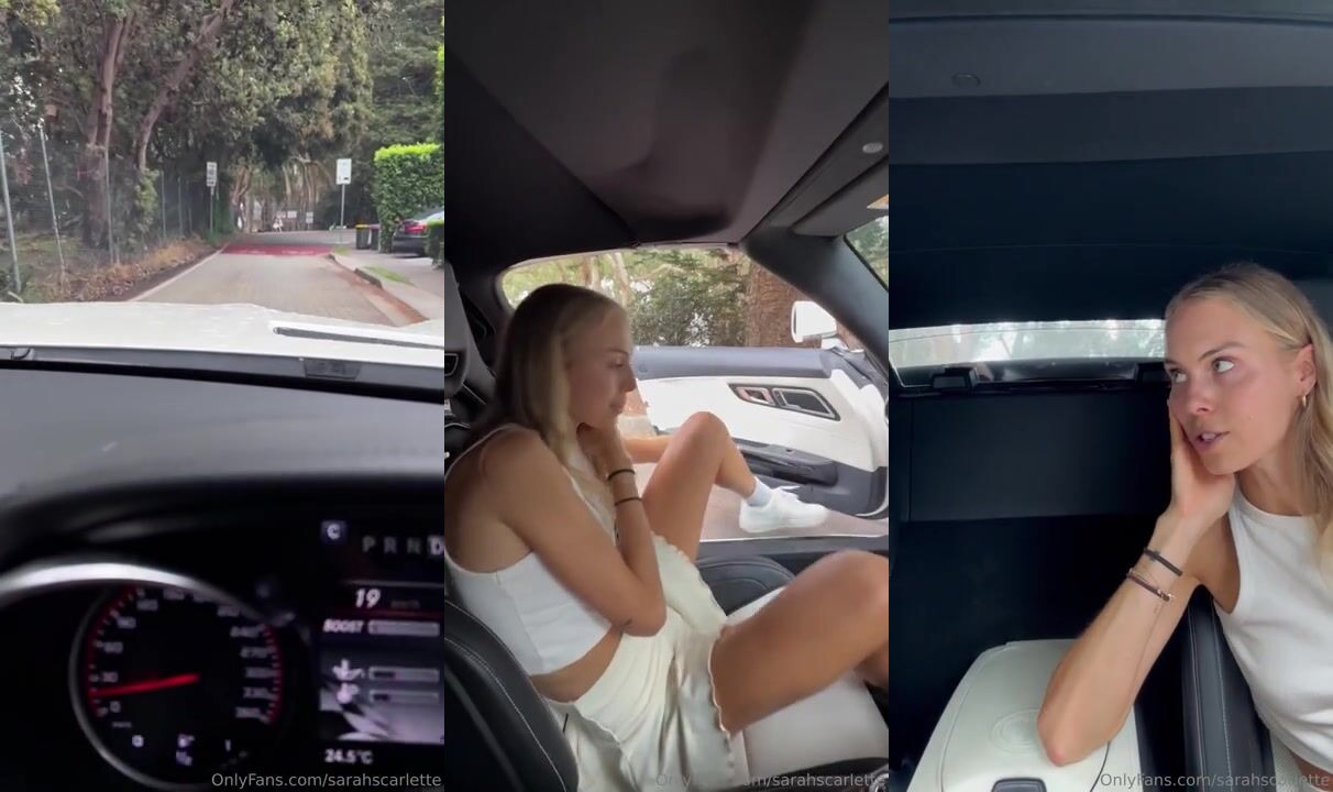 Sarah Lloyd Inside The Car BG Sextape
