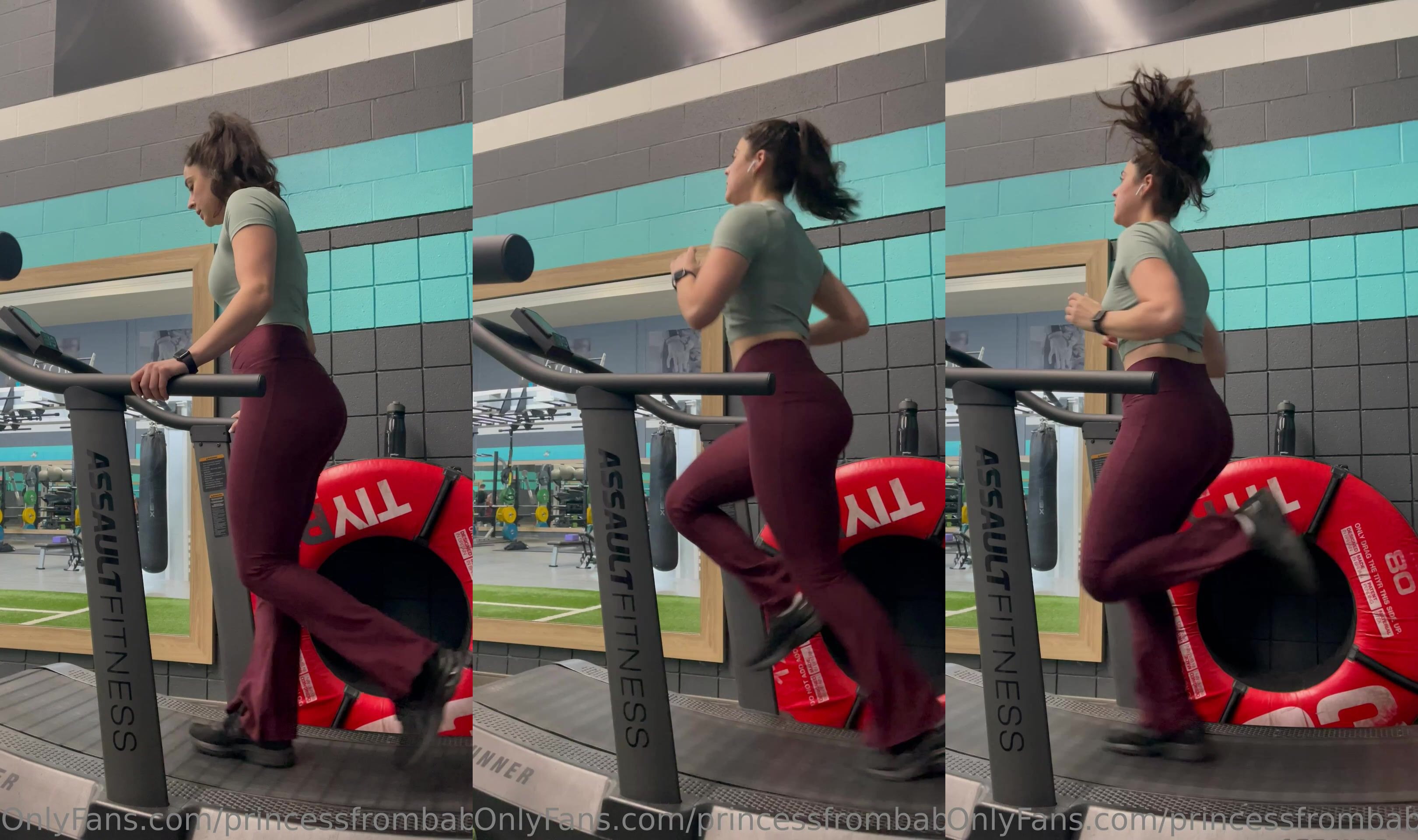 PrincessFromBabylon Running In The Gym