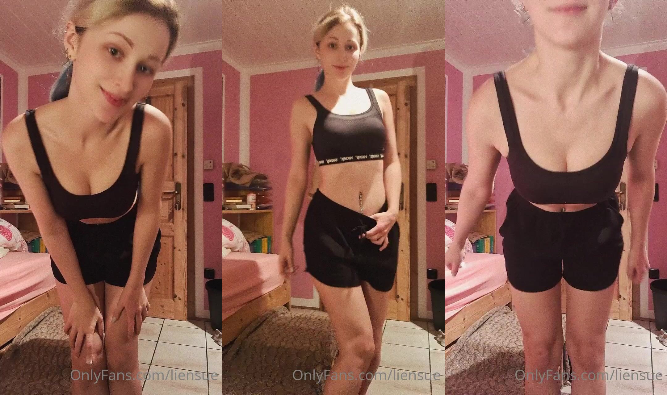 Liensue Shows Off Her Sexy Body In Gym Clothes