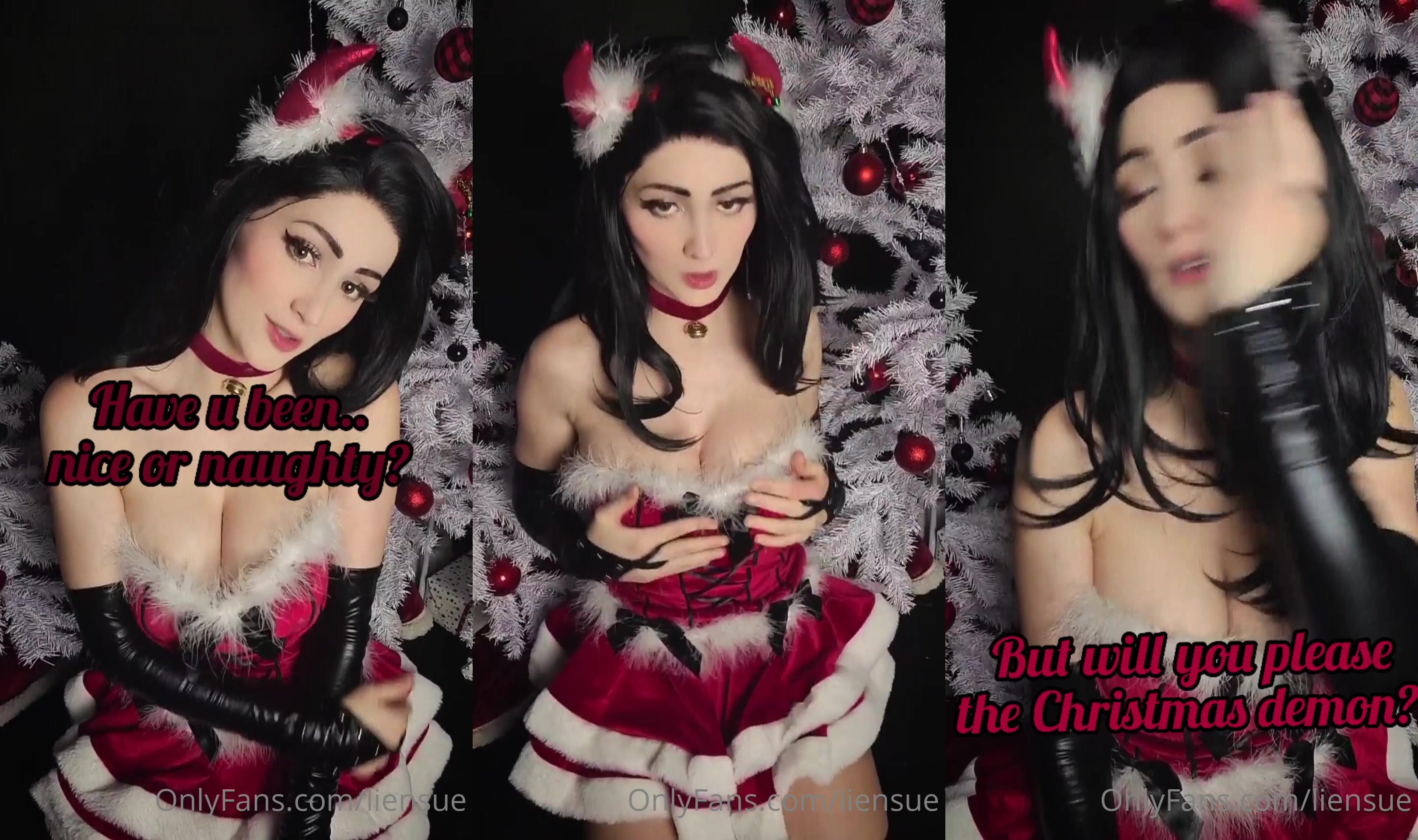 Liensue Teases You In Her Devilish Christmas Outfit