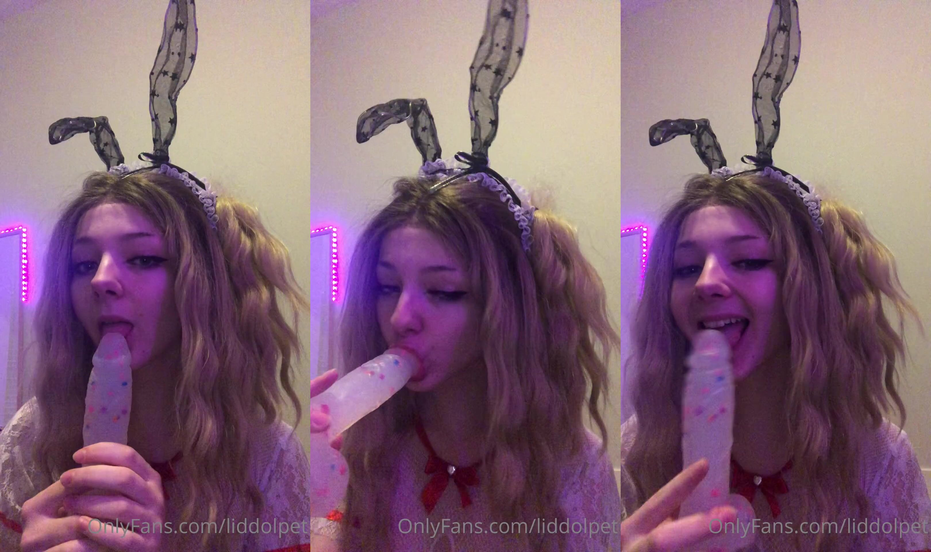 Liddolpet Sucking A Dildo