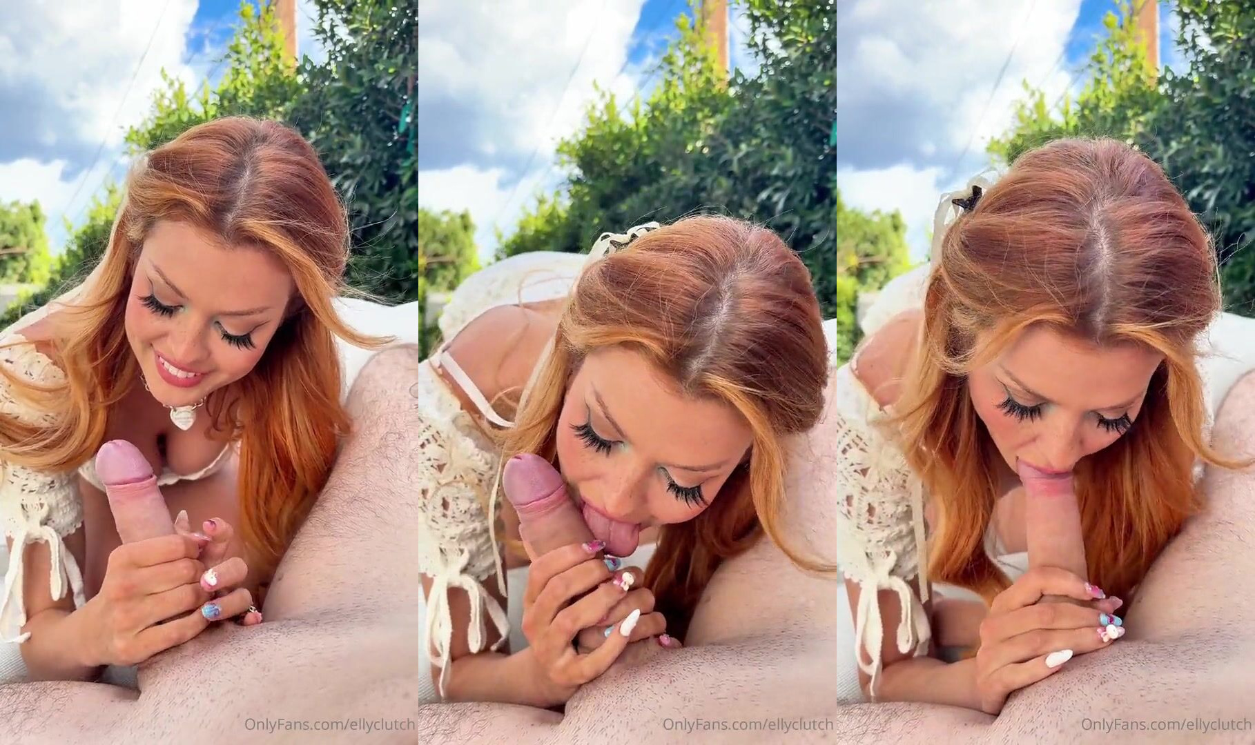 Elly Clutch Gives Blowjob And Fucks Outdoors