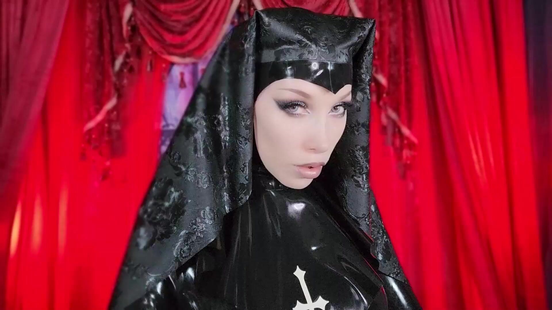 Razor Candi Uses Both Her Holes As A Sexy Nun