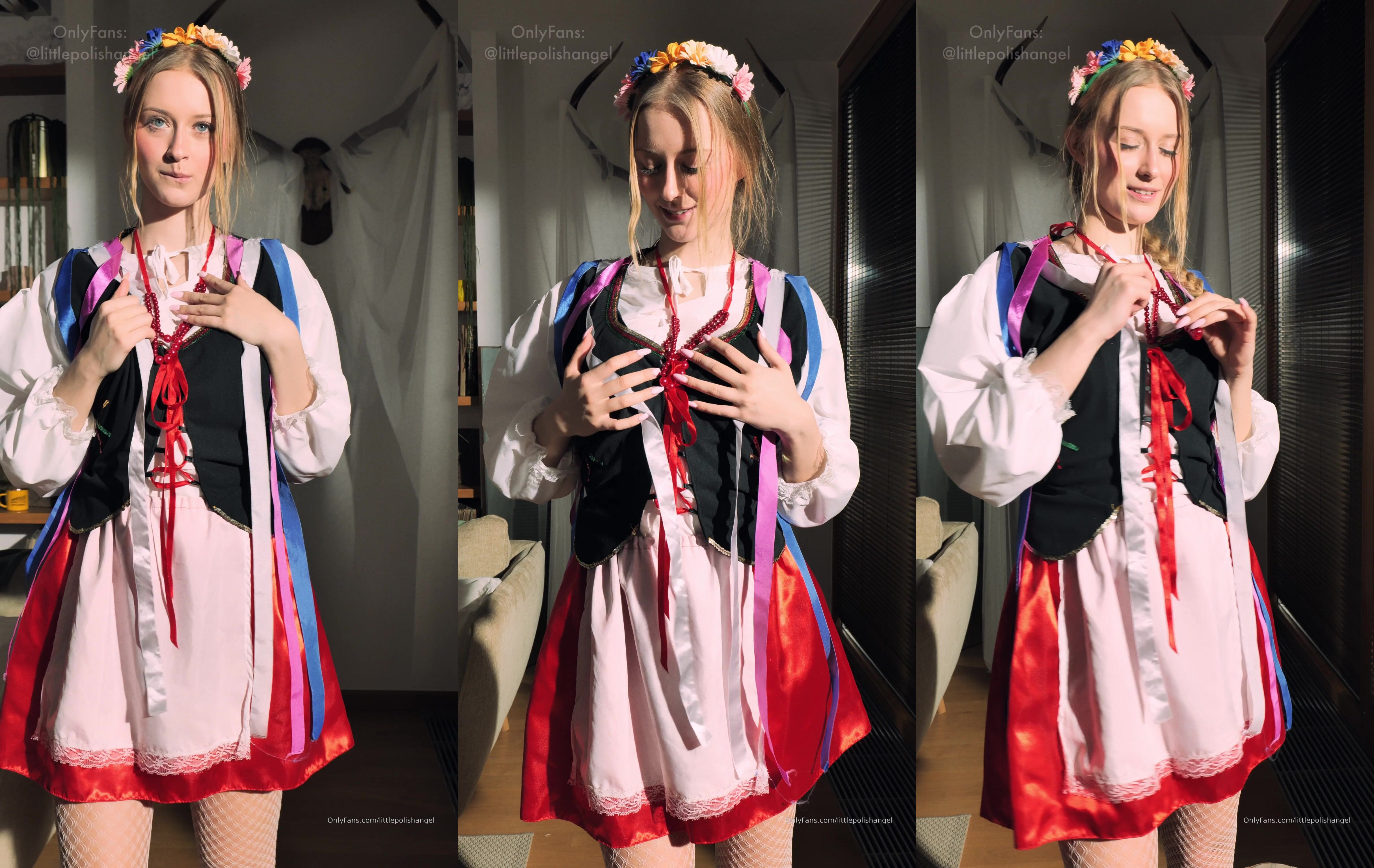 Lena Polanski Rubs Pussy In Springtime Dress