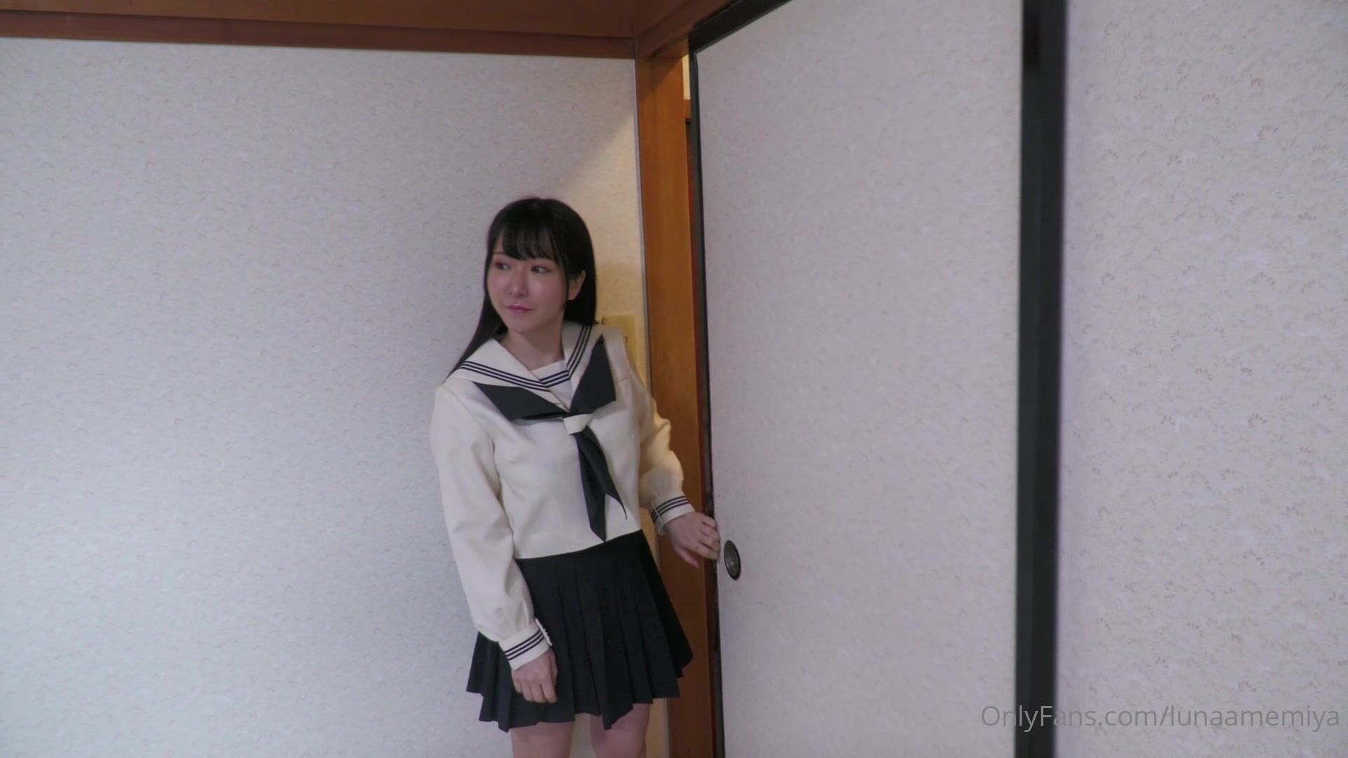 Horny Luna Amemiya Strips Off Uniform