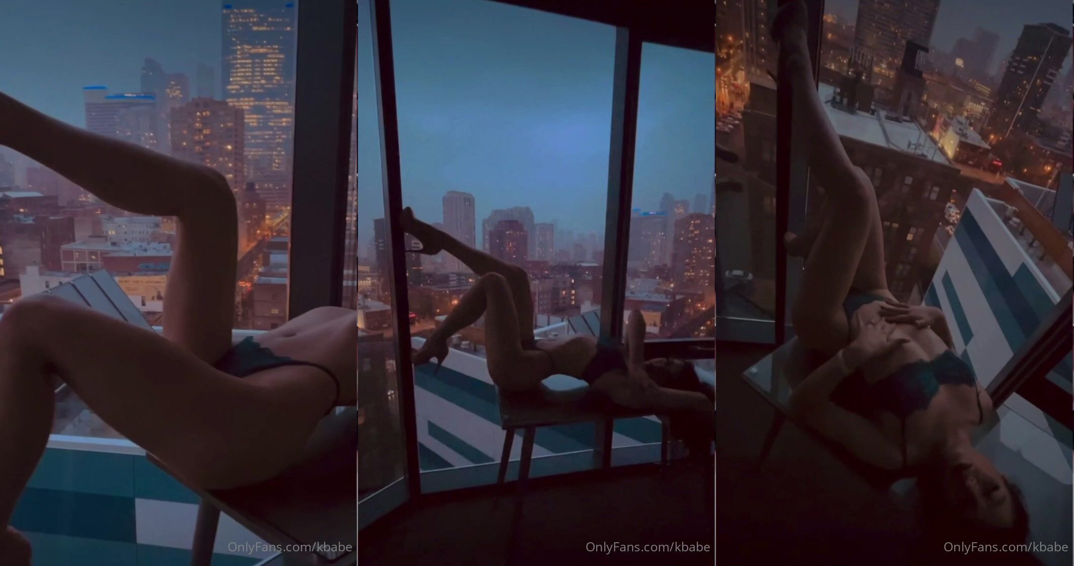 Kbabe Displays Her Sexy Bikini City View