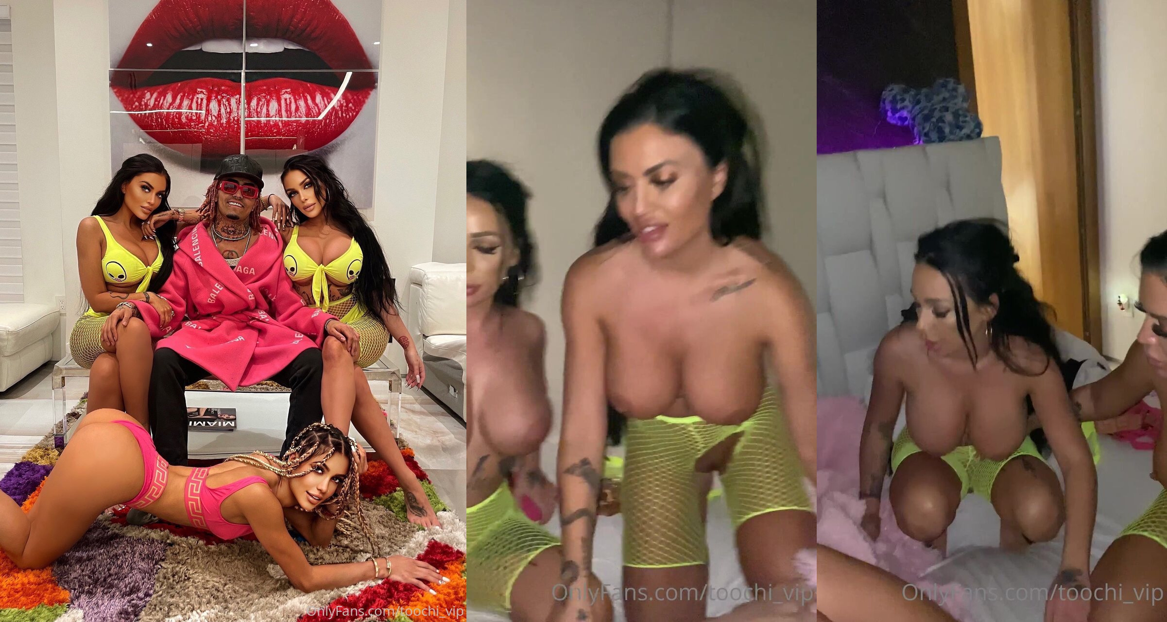 LilPump's Foursome With Toochi Kash, LilveronicaR And ClaudiaxxxRose