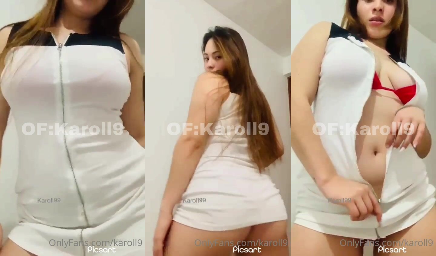 Sexy Karoll9 Dances Seductively On A Wall
