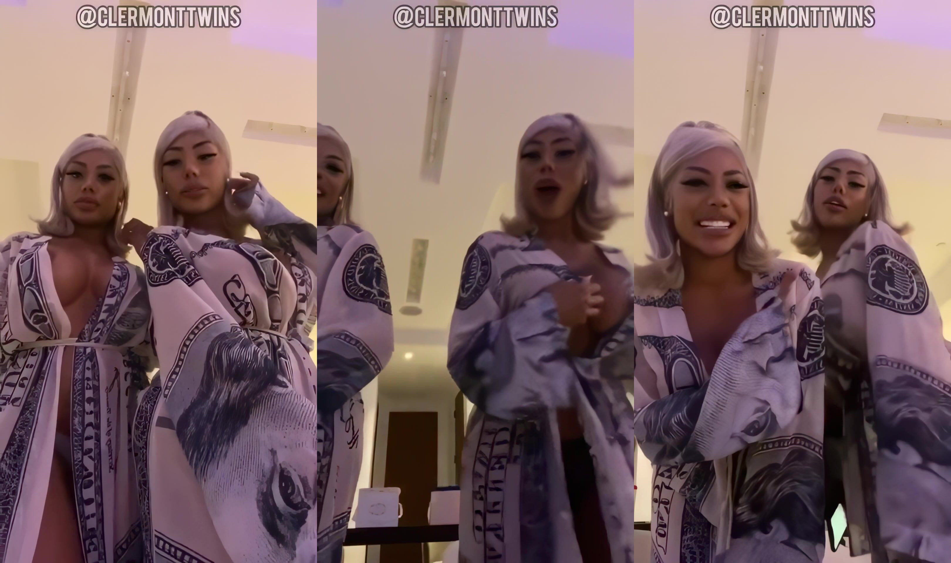 Clermont Twins Wear Their Bathrobes