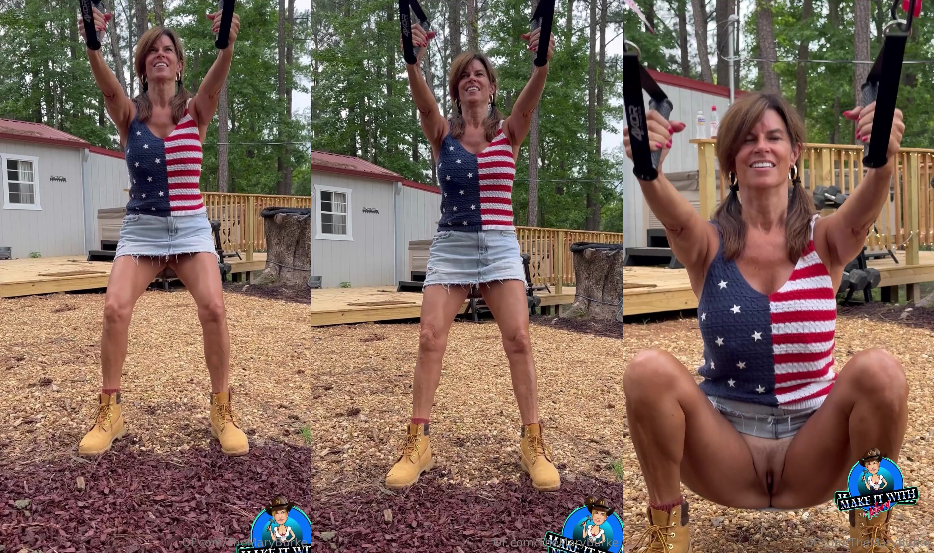 Themaryburke Flaunts Her Cunt On A Swing
