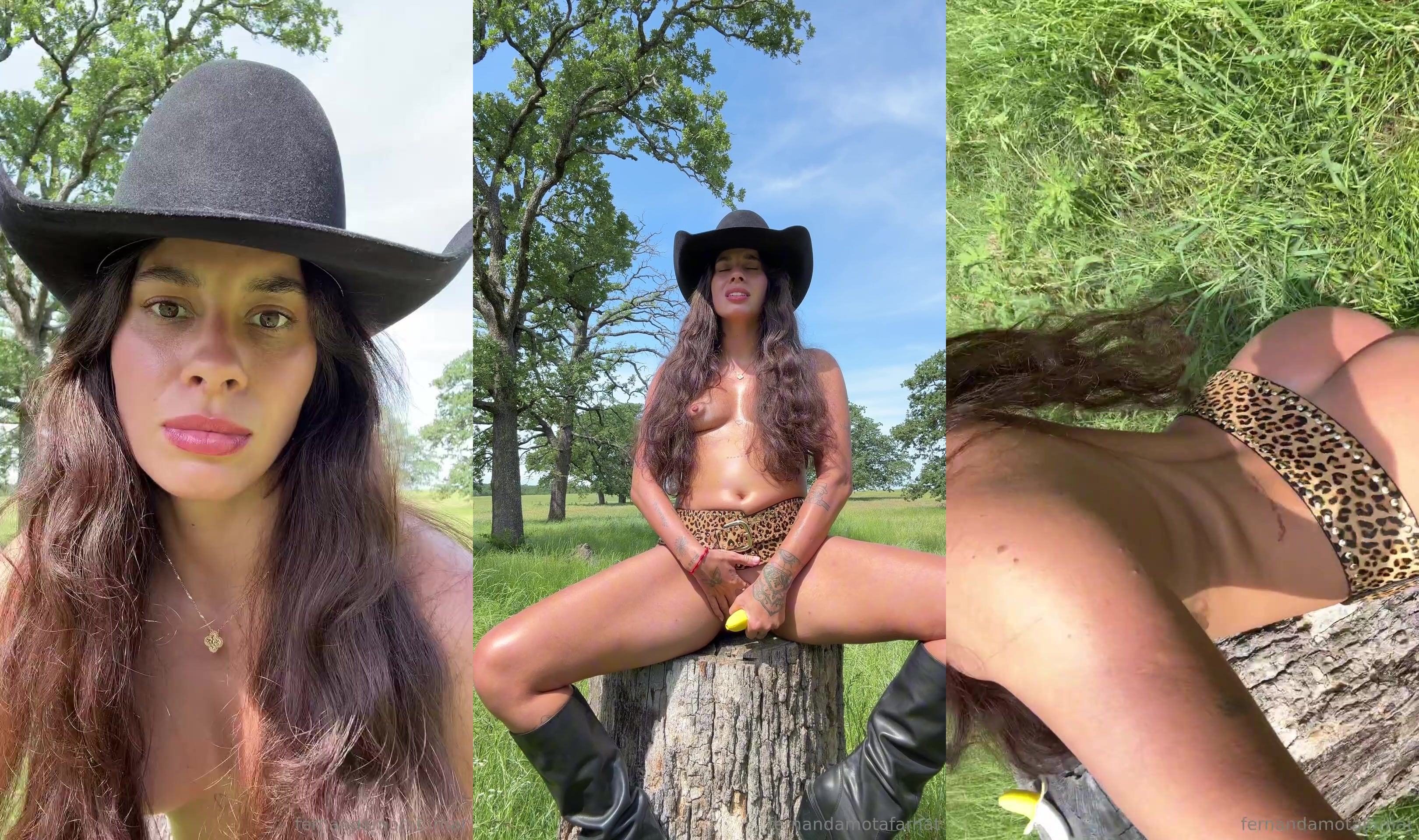 Fernanda Mota Farhat Masturbates Outdoors