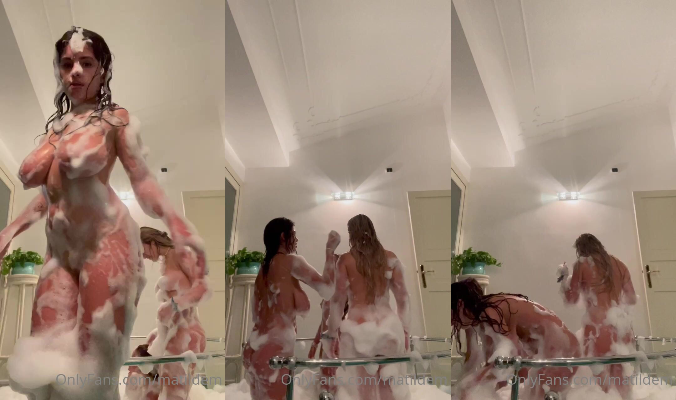 Mati Marroni And Friends Enjoy A Bubble Bath