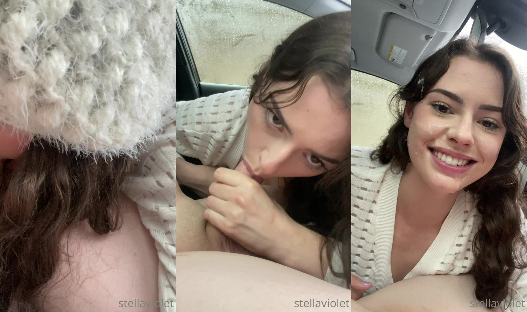 Stella Violet Gives A Head In The Car