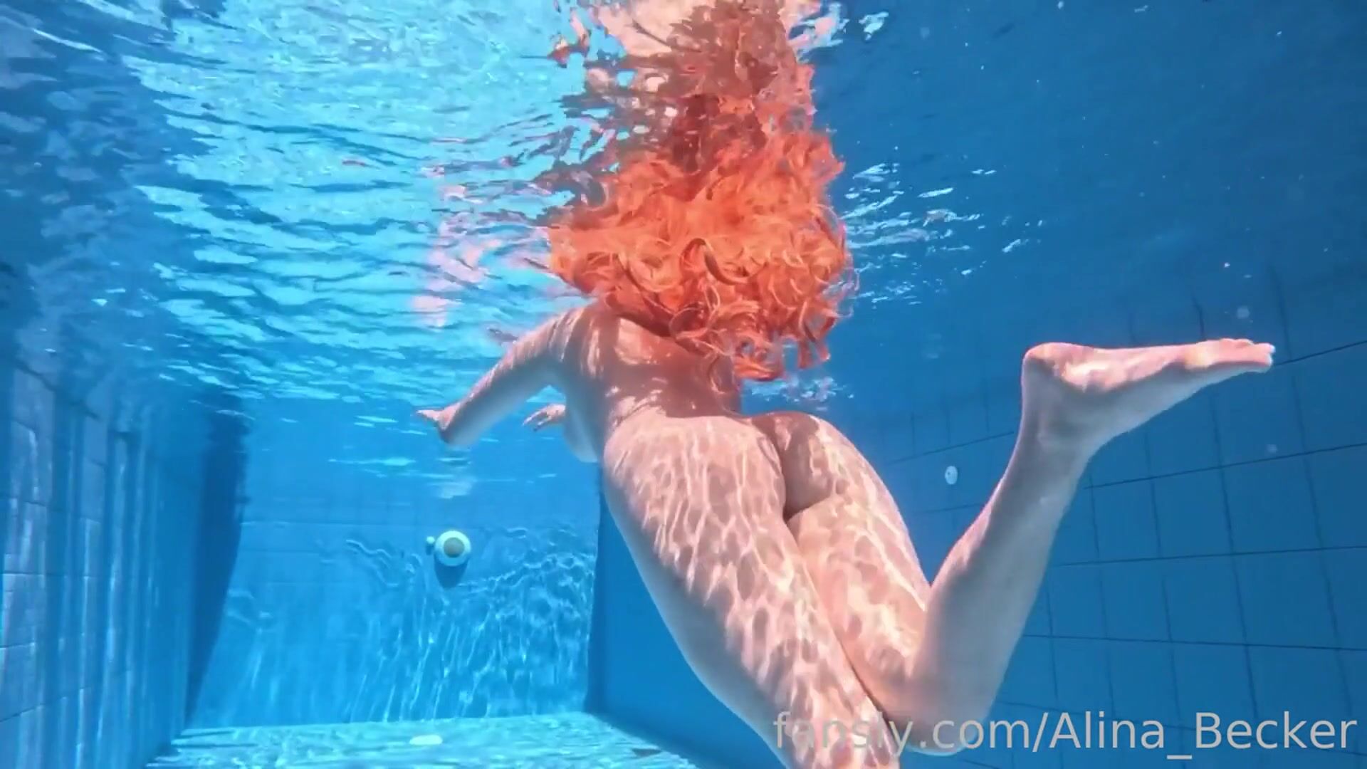 Alina_Becker Swims Naked In A Swimming Pool