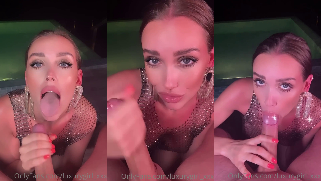 Luxurygirl_Xxx's Sparkly Poolside Blowjob