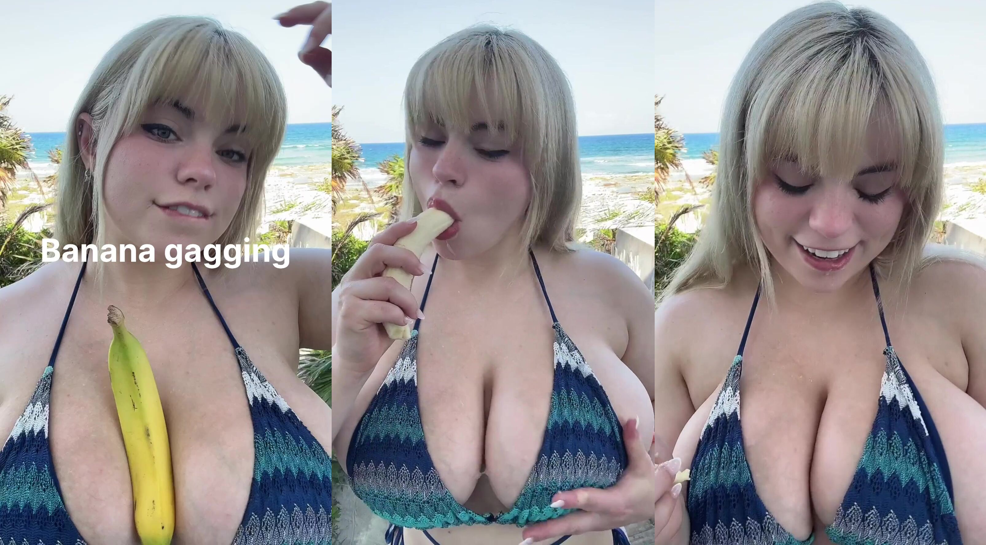 TheSabrinaBanks Blows And Deepthroats A Banana