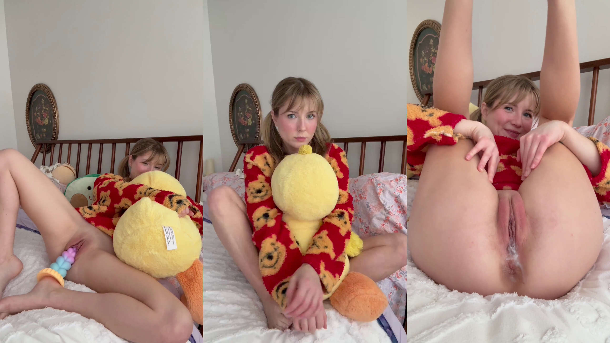 Baby Bunnnie Pumps Her Creamy Pussy With A Dildo