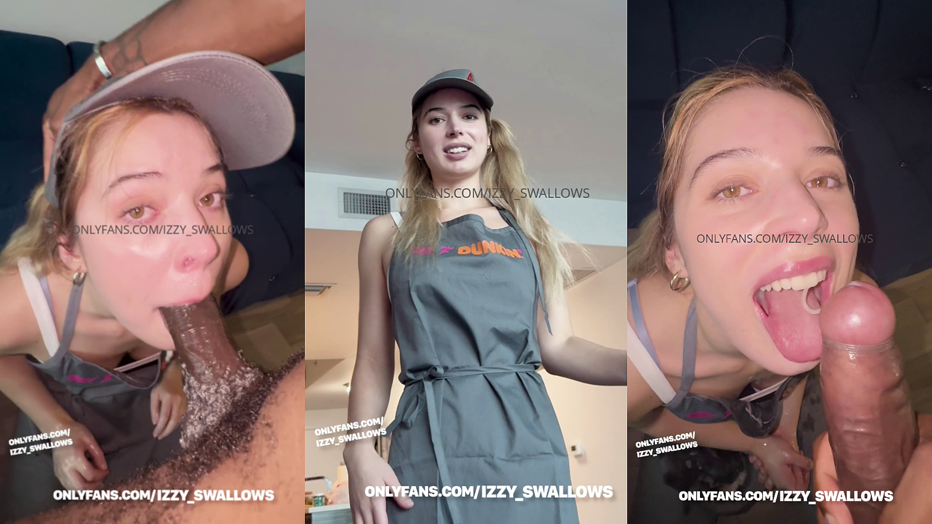 Dunkin Employe Izzy Swallows Blows A BBC