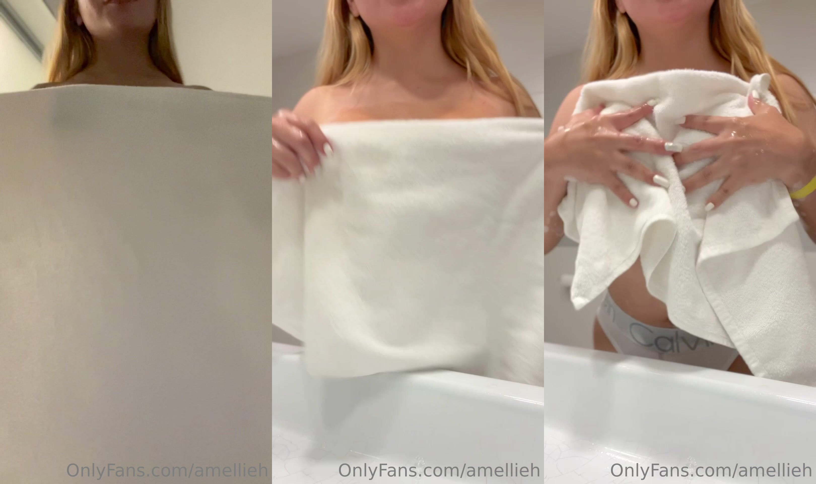Amellieh Soaps And Massages Her Breasts