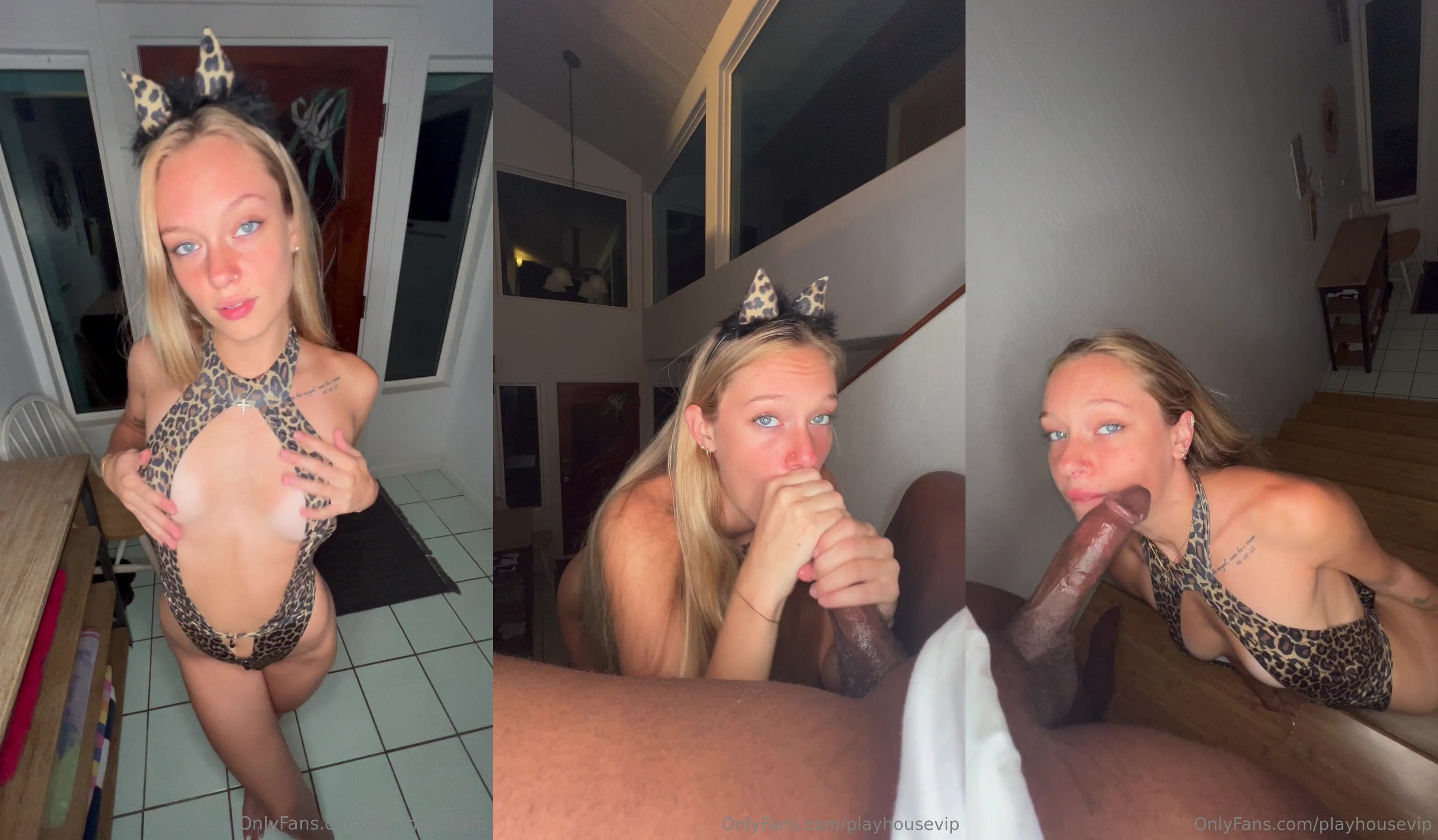 Kitty Badbarbiepriv Swallows Cum From A BBC