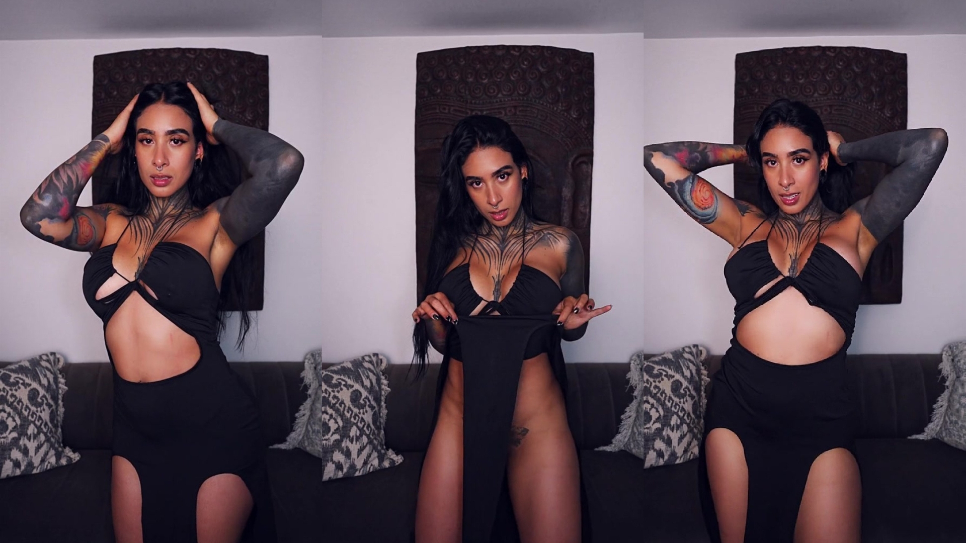 Aliz_01 Seduces In A Black Dress